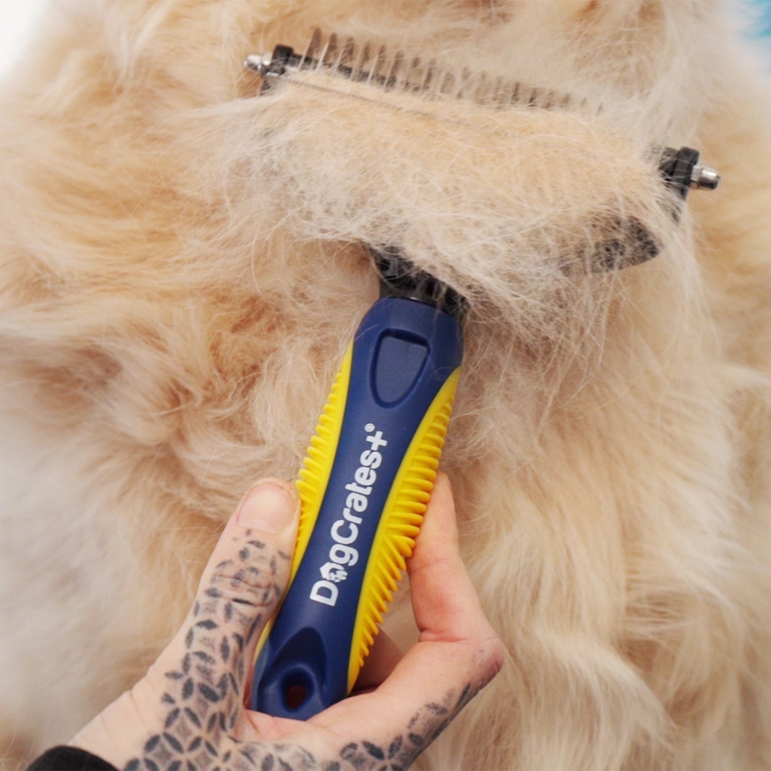 Dual Dog Grooming Brush – Deshedding, Dematting & Undercoat Care