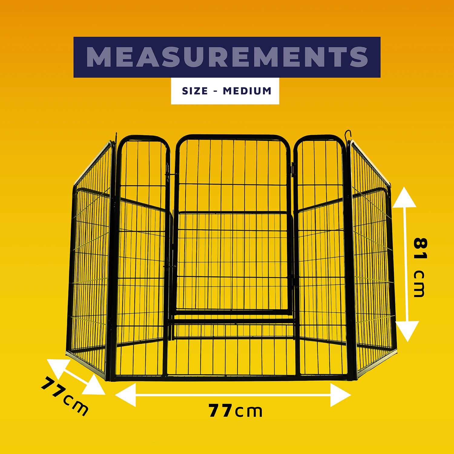 Heavy Duty 6 Panel Dog Playpen with Door Robust Secure DogCrates