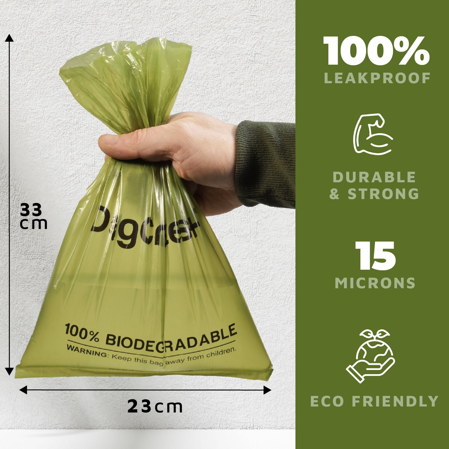 270 Biodegradable Dog Poop Bags and Large Grey Machine Washable Dog Bed BUNDLE